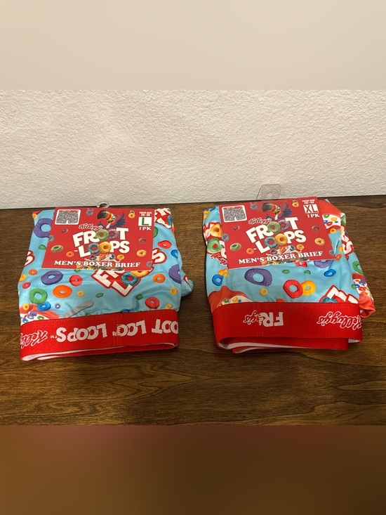 Other - Froot Loops Men's Boxer Briefs - Light Blue with Red Waistband